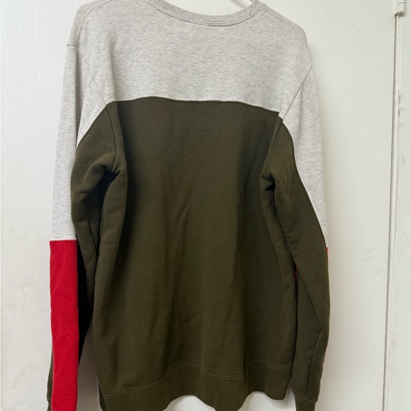 Nike Men's Crewneck Sweater - Gray, Red, and Green - Picture 7 of 9